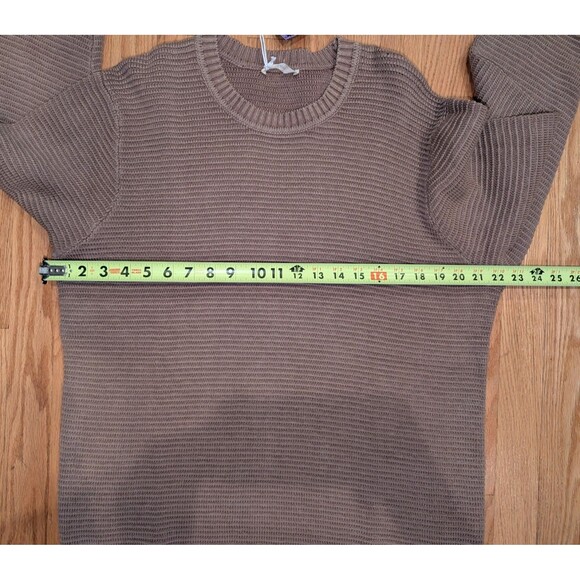 Marine Layer Mens Medium Garment Dye Crew Sweater Toasted Coconut $138 NWT New - Picture 8 of 8